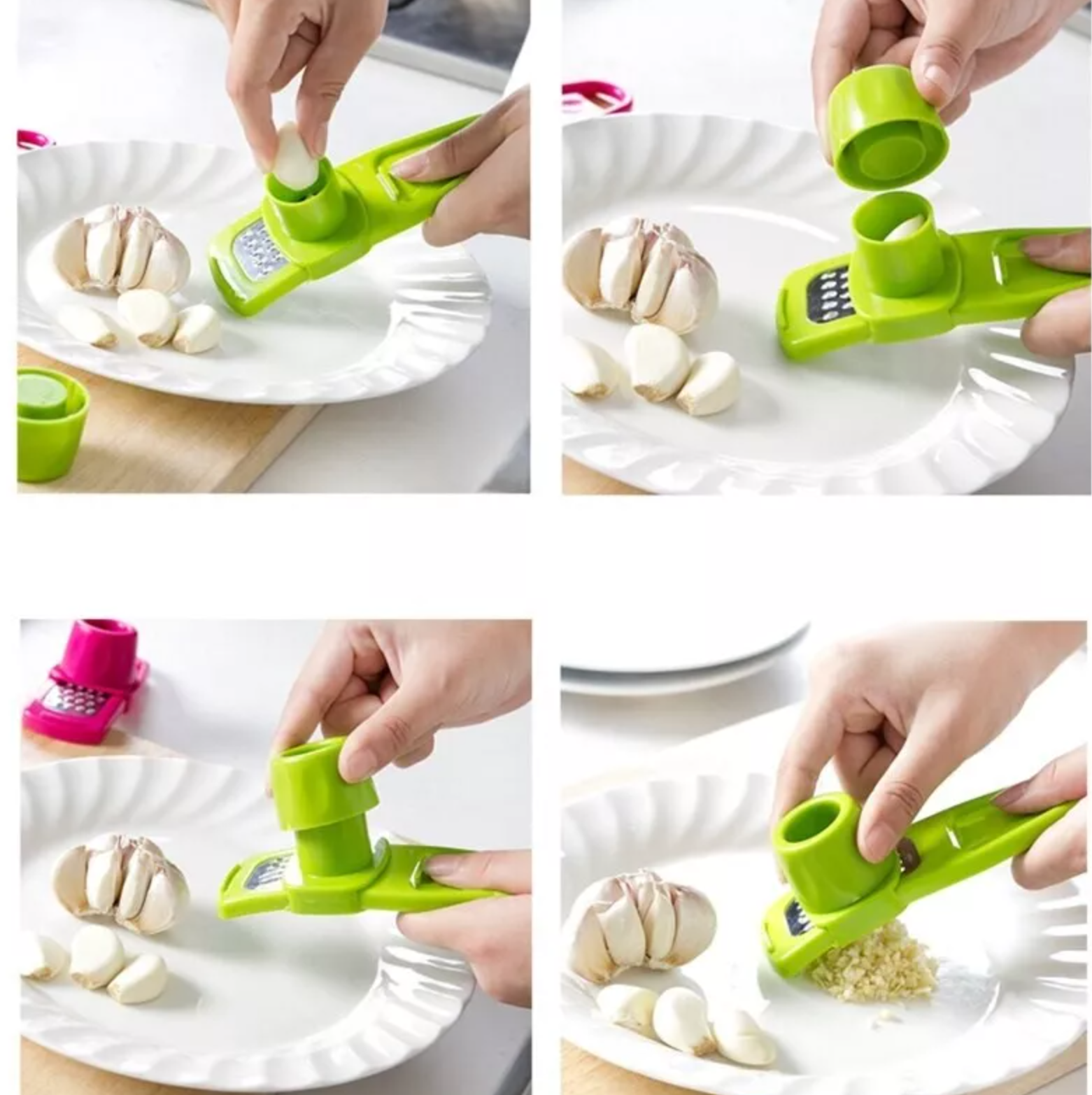 Razatoare pentru usturoi, Zola®, din plastic, usor de folosit, verde, 14x5x5 cm Razatoare pentru usturoi, Zola®, din plastic, usor de folosit, verde, 14x5x5 cm